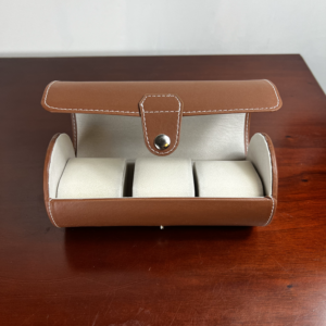 Leather Watch Travel Case – Brown
