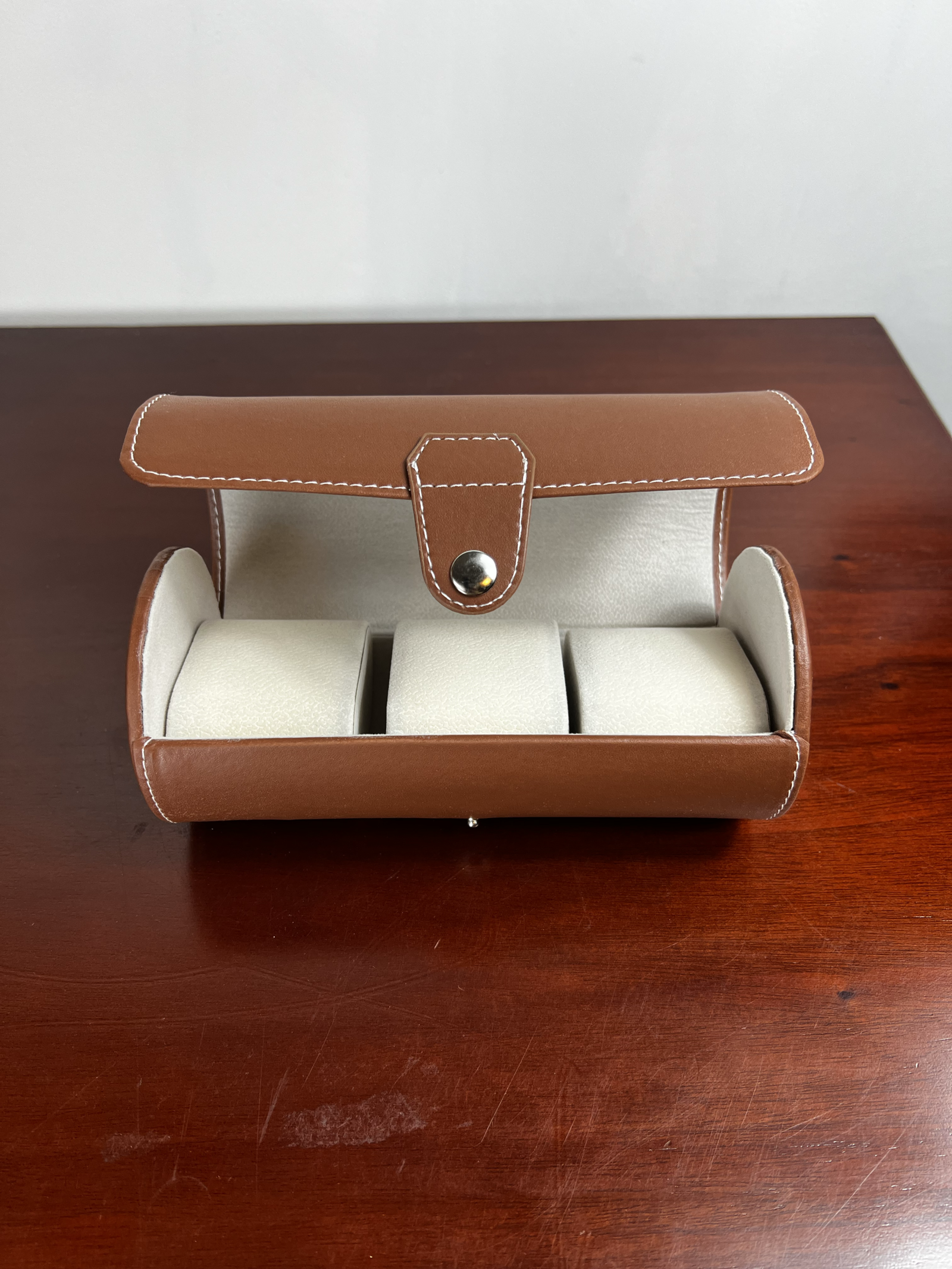 Leather Watch Travel Case – Brown