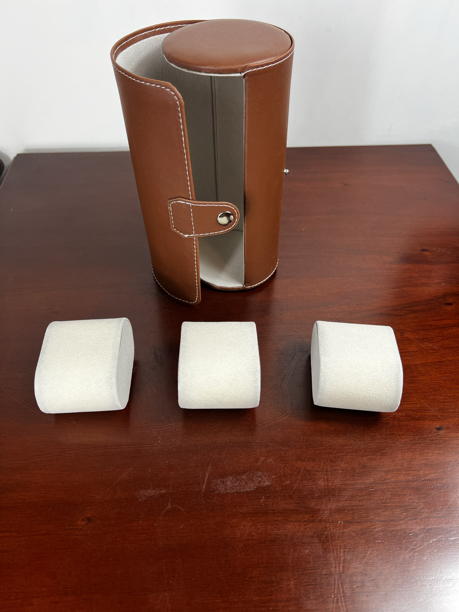 Leather Watch Travel Case – Brown - Image 2