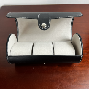 Leather Watch Travel Case – Black